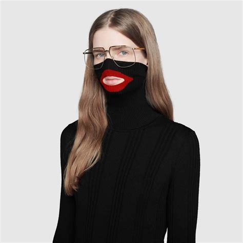 gucci balaclava knit top color options|gucci racial sweater.